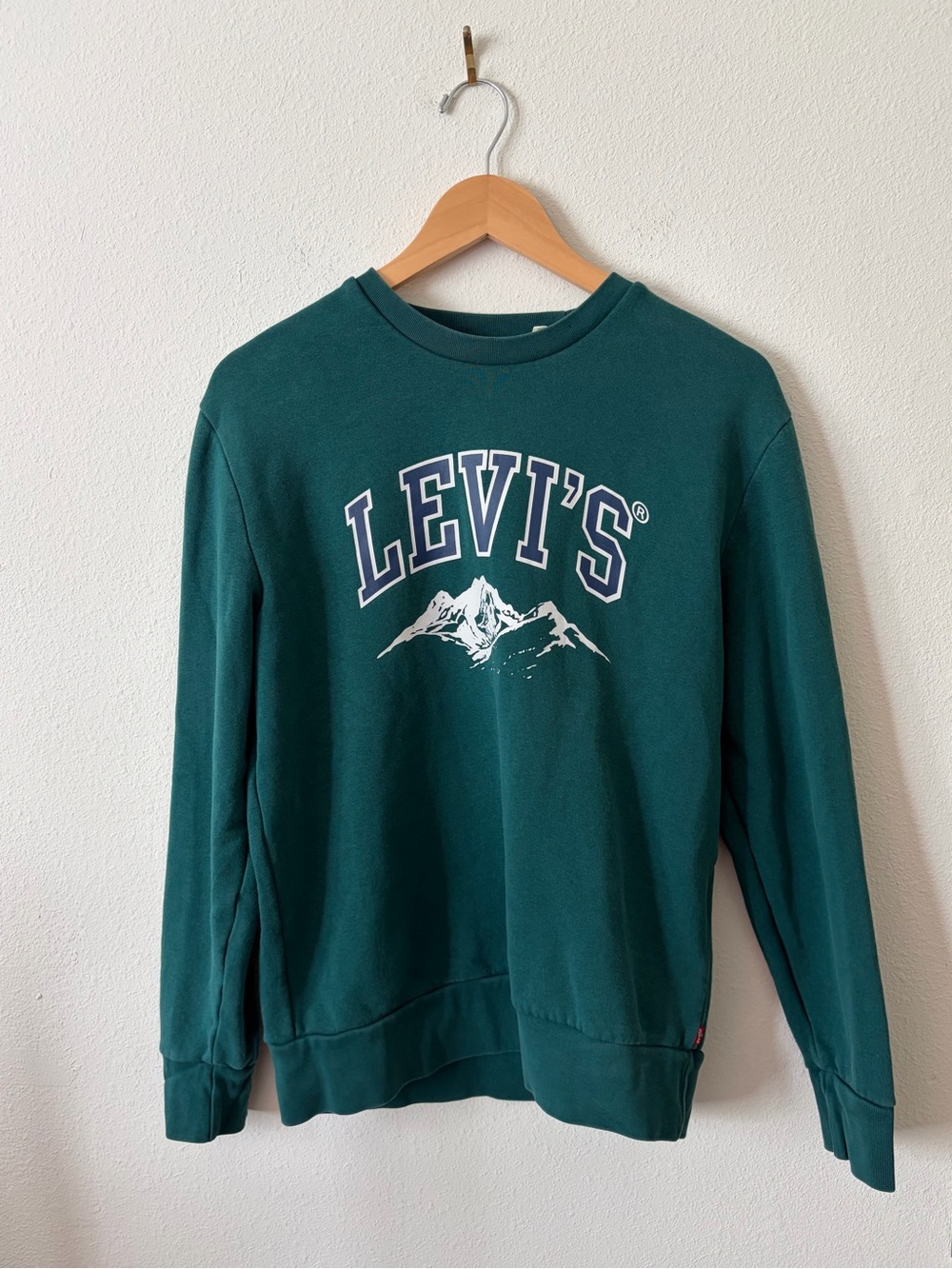 Levi's Green Mountain Arch Logo Oversized Crewneck Sweatshirt Size S
